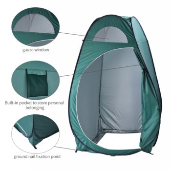 Pop Up Privacy Tent, Outdoor Shower Tent with Carry Bag 1 Pop Up Privacy Tent Green Color 2