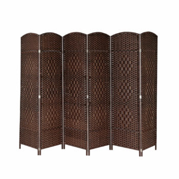Folding Rattan Chinese Room Dividers 6 Panel 3
