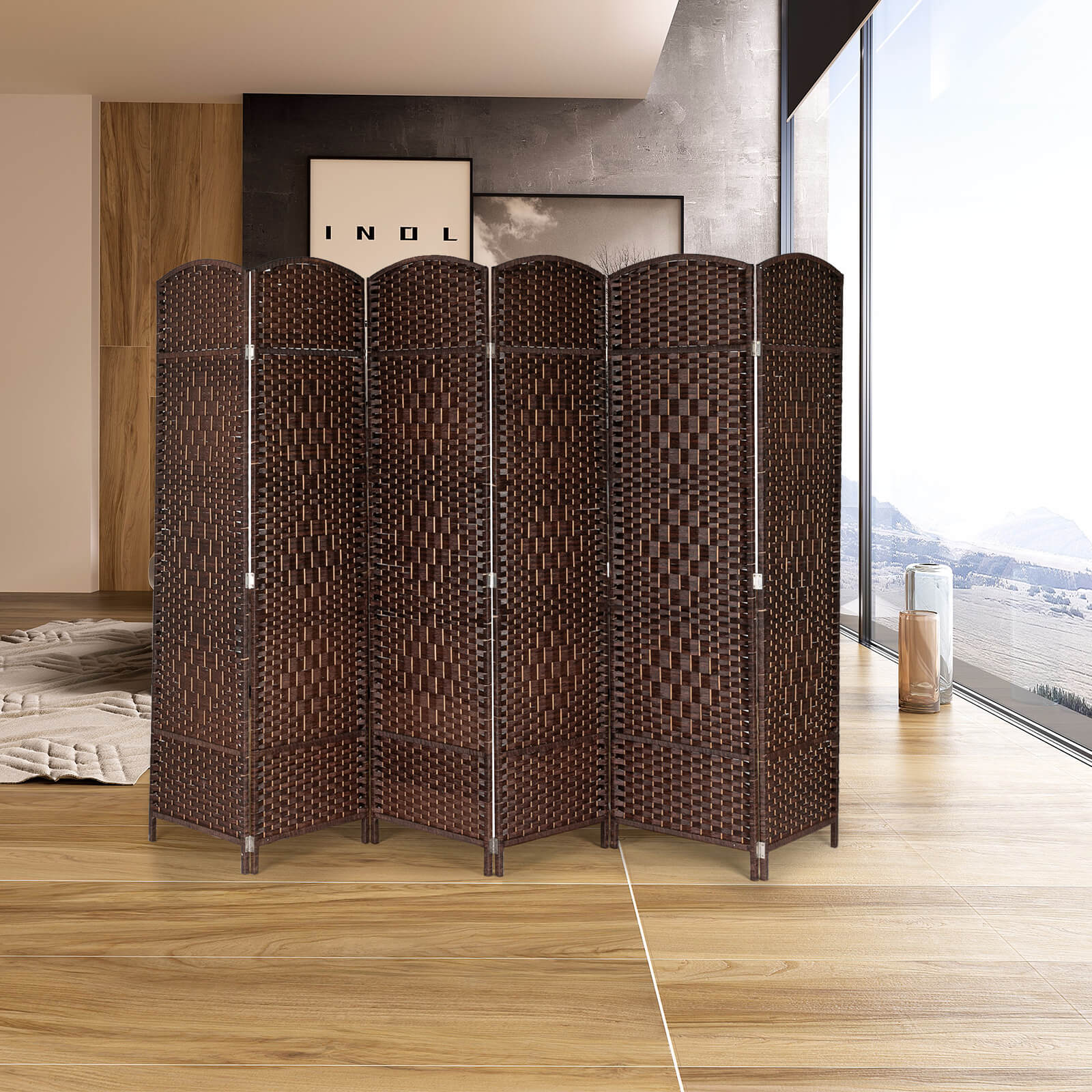 Folding Rattan Chinese Room Dividers 6 Panel 7 Folding Rattan Chinese Room Dividers 6 Panel 7