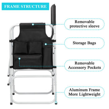 Black Director Chairs with Side Table 5 director chairs outdoor 13