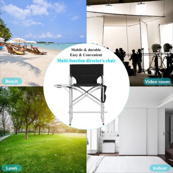Black Director Chairs with Side Table 1 director chairs outdoor 3