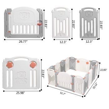 Baby Playpen 14 Panels Foldable Play Yard Kids Fence Activity Center 5 Baby Playpen 14 Panels Foldable Play Yard Kids Fence Activity Center with 200 pcs Pit Balls Indoor Outdoor B086MBXMWN 5