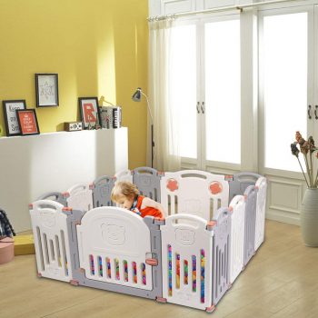Baby Playpen 14 Panels Foldable Play Yard Kids Fence Activity Center 7 Baby Playpen 14 Panels Foldable Play Yard Kids Fence Activity Center with 200 pcs Pit Balls Indoor Outdoor B086MBXMWN 7