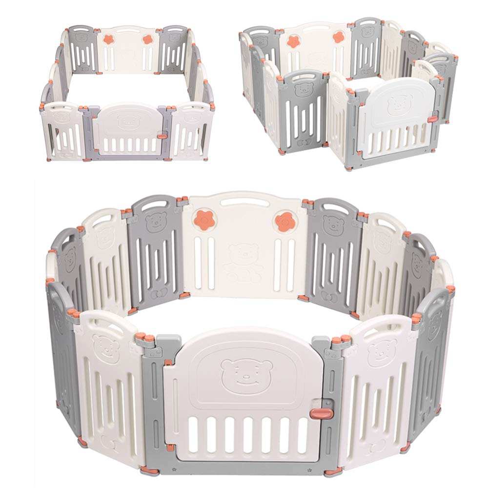 Baby-Playpen-14-Panels-Foldable-Play-Yard-Kids-Fence-Activity-Center-with-200-pcs-Pit-Balls-Indoor-Outdoor-B086MBXMWN Baby Playpen 14 Panels Foldable Play Yard Kids Fence Activity Center with 200 pcs Pit Balls Indoor Outdoor B086MBXMWN