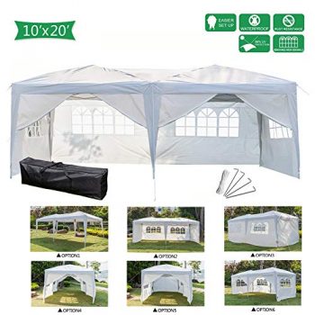 Variation WGT 010 6W of 1021520 Ft Easy Pop up Canopy Waterproof Party Tent Adjustable Height Outdoor Gazebo w 4 R B086ZCLHQD 328