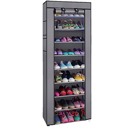 WEI-WEI-GLOBAL-10-Tier-Shoe-Rack-27-Paris-Shoe-Storage-Organizer-with-Dustproof-Cover-Shoe-Cabinet-Tower-Shelf-Closet-B0891ZLTHF WEI WEI GLOBAL 10 Tier Shoe Rack 27 Paris Shoe Storage Organizer with Dustproof Cover Shoe Cabinet Tower Shelf Closet B0891ZLTHF